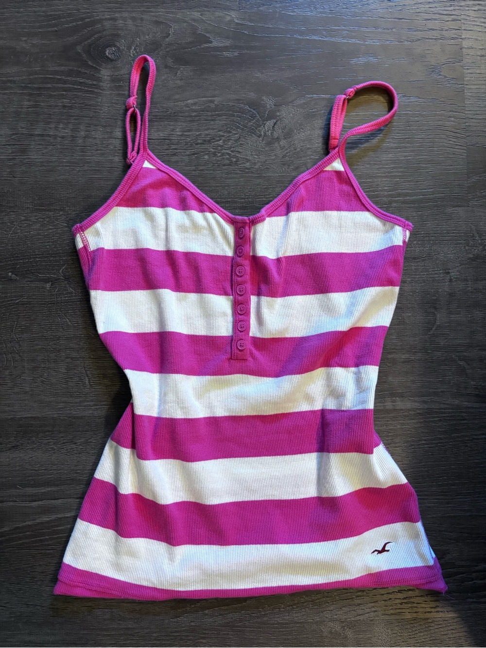 Vintage Striped Hollister Henley Size Large y2k